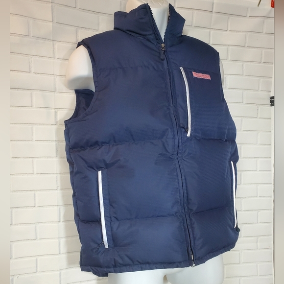Vineyard Vines Martha's Vineyard Navy Goose Down Vest - Picture 2 of 8
